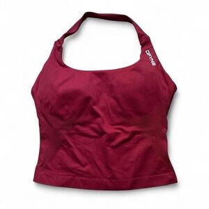Women's Burgundy Halter Top